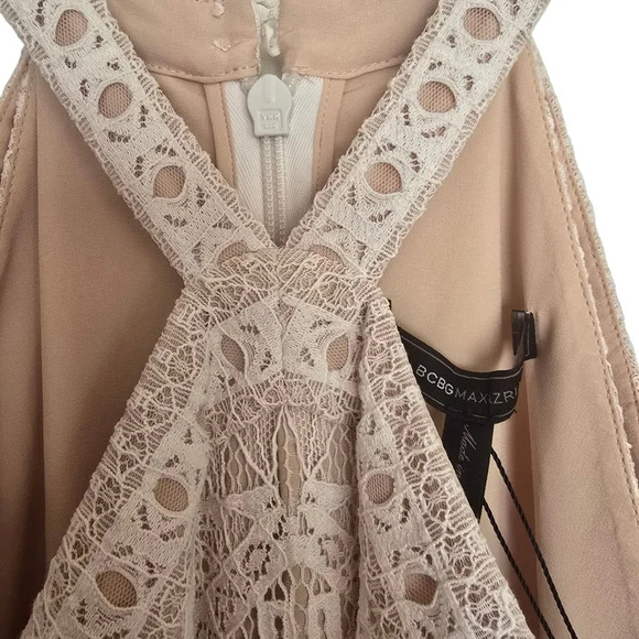 NWT BCBG MaxAzria Off White Leighann Lace Elegant Lace Women’s Dress - Picture 3 of 6